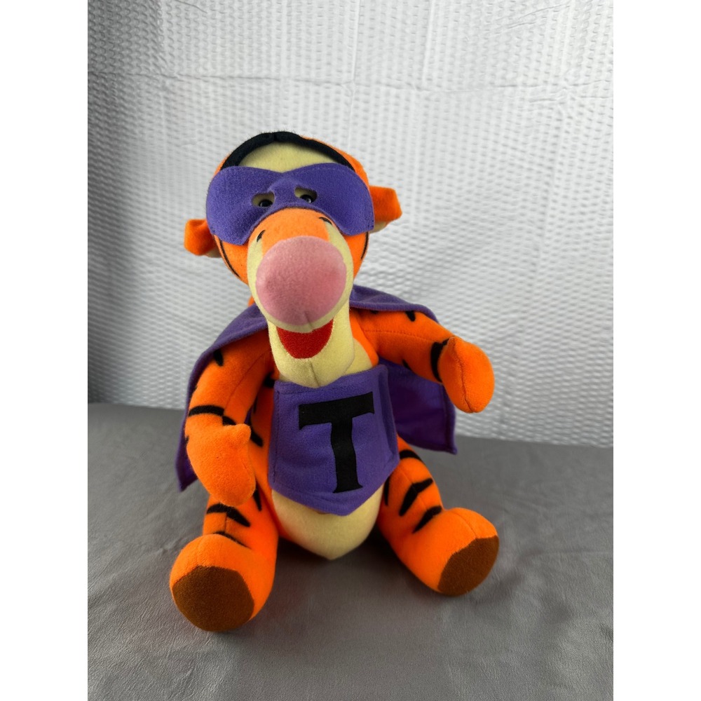 Disney My Hero Tigger with Purple Cape Mask & Soft book Plush Stuffed Animal Toy